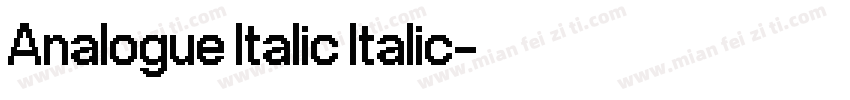 Analogue Italic Italic字体转换